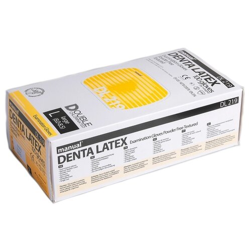 ���� �������� ��������� Manual Denta Latex DL219, 50 ���, ������: L, ����: ����������� ������ ������