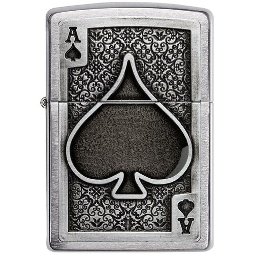     ZIPPO Classic 49637 Ace Of Spades   Brushed Chrome -     -     , -, 