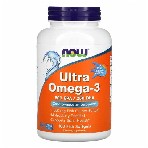  NOW Foods Ultra Omega-3 500 EPA/250 DHA 180    -     , -, 