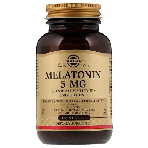 ���� �������� SOLGAR Melatonin 5 ��, 5 ��, 120 ��. ������ ������