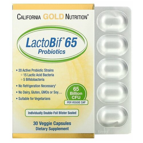 ���� LactoBif Probiotic (���������� 65 ���� ���) 30 ������ (California Gold Nutrition) ������ ������