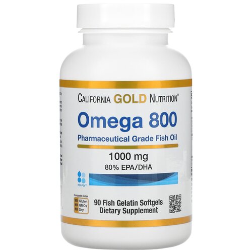 ���� California Gold Nutrition Omega 800 Fish oil ����., 180 �, 90 ��. ������ ������