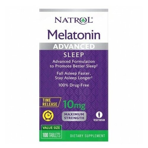   Natrol Melatonin Advanced Sleep Time Release, 10 , 100 .   -     , -, 