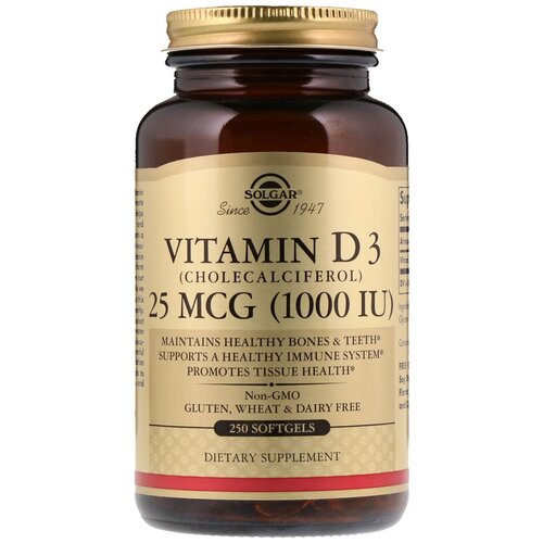 ���� ������� SOLGAR Vitamin D3 (Cholecalciferol) 1000 ��, 640 �, 1000 ME, 250 ��. ������ ������