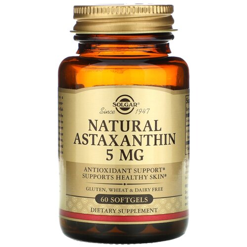 ���� ������� SOLGAR Natural Astaxanthin 5 ��, 190 �, 60 ��. ������ ������