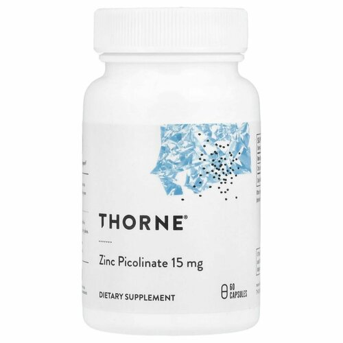 ���� Thorne Research, ���� ���������, Zinc Picolinate 15 mg, 60 ������ ������ ������