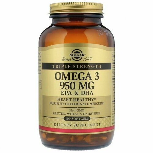 ���� Omega 3, Solgar, ����� 3, ����� ���, 950��,100 ������ ������ ������