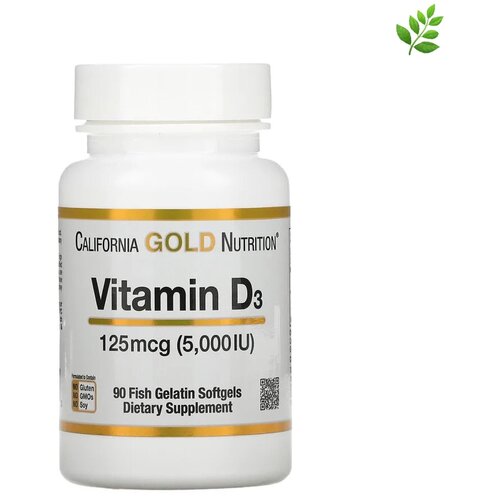  California Gold Nutrition,  D3, 125  (5000 ), 90 .( D)   -     , -, 