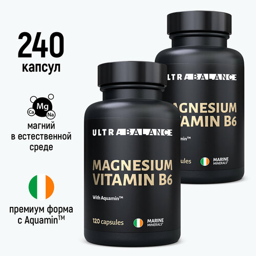 ���� ������ �6, 240 ������, Ultrabalance Magnesium Vitamin B6 Premium ������ ������