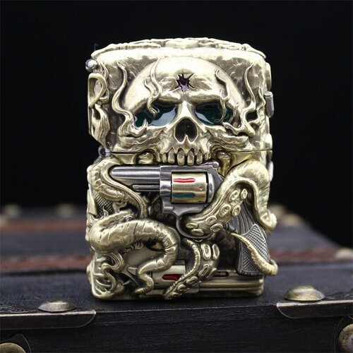  Zippo Skull Gold   -     , -, 