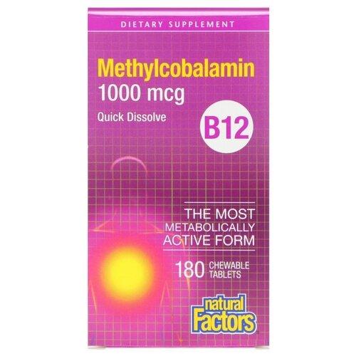 ���� �������� Natural Factors Methylcobalamin B12, 70 �, 1000 ���, 180 ��. ������ ������