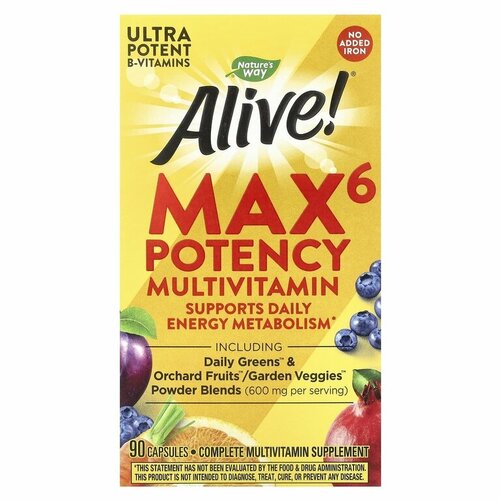 ���� Nature's Way Alive! Max6 Potency (���������������� �������� ��� ������) 90 ������ ������ ������
