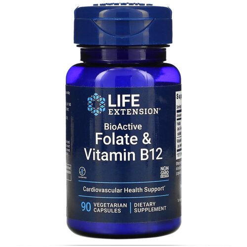 ���� ������� Life Extension BioActive Folate & Vitamin B12, 40 �, 100 ��, 90 ��. ������ ������