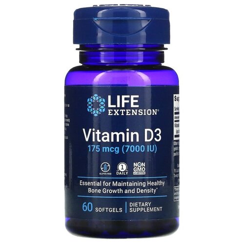 ���� ������� Life Extension Vitamin D3, 100 �, 7000 ��, 60 ��. ������ ������