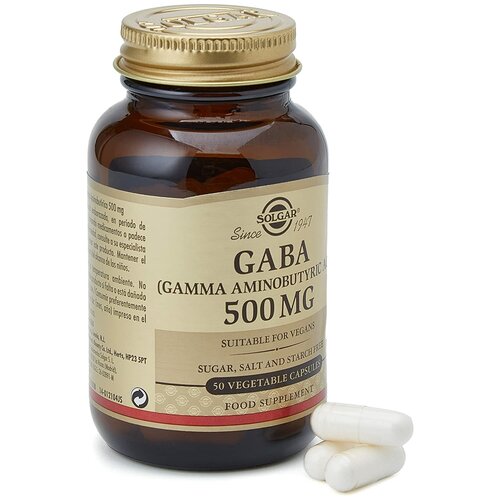  Solgar GABA 500 mg Vegetable Capsules, 50 .   -     , -, 