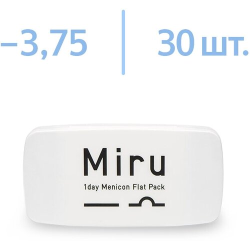 ���� ���������� ����� Menicon Miru 1 day Flat Pack, 30 ��., R 8,6, D -3,75, 1 ��. ������ ������