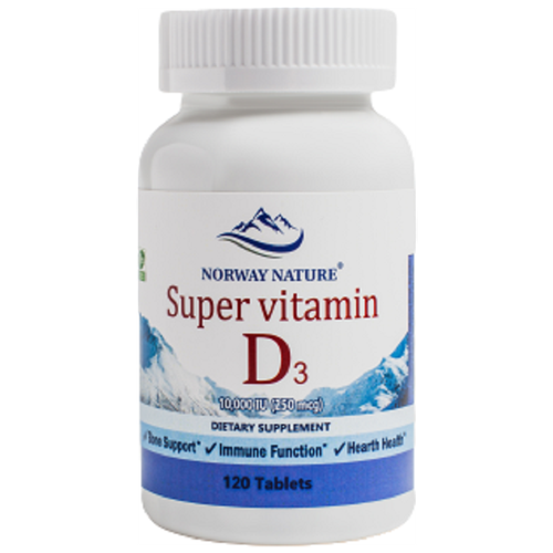   D Norway Nature Super Vitamin D3 10000IU 120 .   -     , -, 