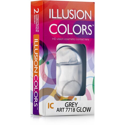 ���� ���������� ����� ILLUSION �olors Glow, 2 ��., R 8,6, D -2,5, grey ������ ������