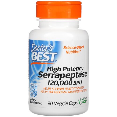   Doctor's Best High Potency Serrapeptase, 8 , 90 .   -     , -, 