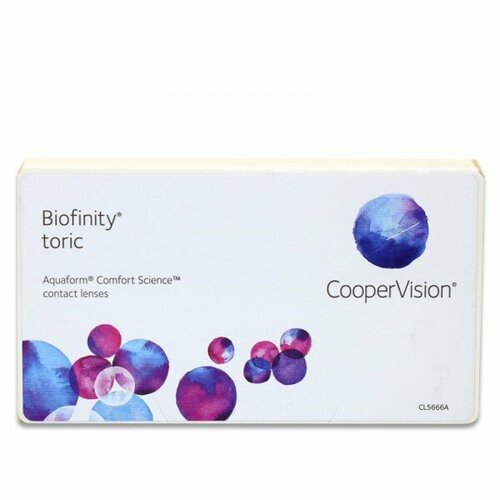 ���� ���������� ����� CooperVision Biofinity Toric., 3 ��., R 8,7, D -6,5,�CYL:�-1,25,�A�:�180, ����������, 1 ��. ������ ������