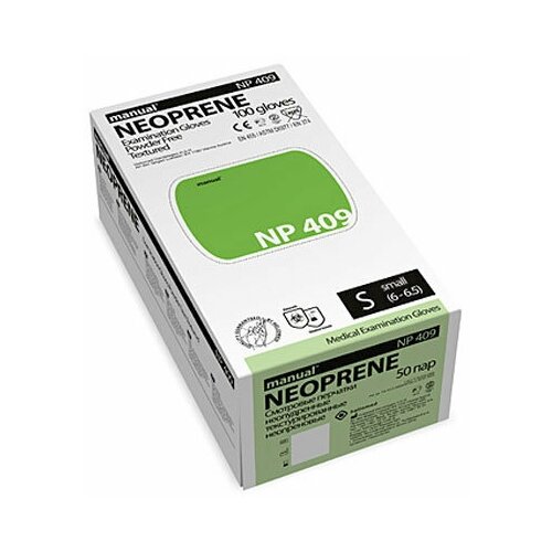 ���� �������� ����������� ����������� MANUAL NEOPRENE NP 409, ������ S, ����: ������-�������, ������������ ���������������, 100 ��, ������� ������ ������