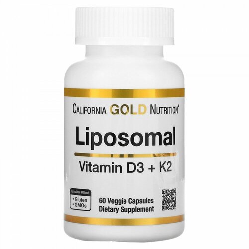 ���� California Gold Nutrition Liposomal Vitamin K2+ D3 (������������� �������� K2 � D3) 60 �������������� ������ ������ ������