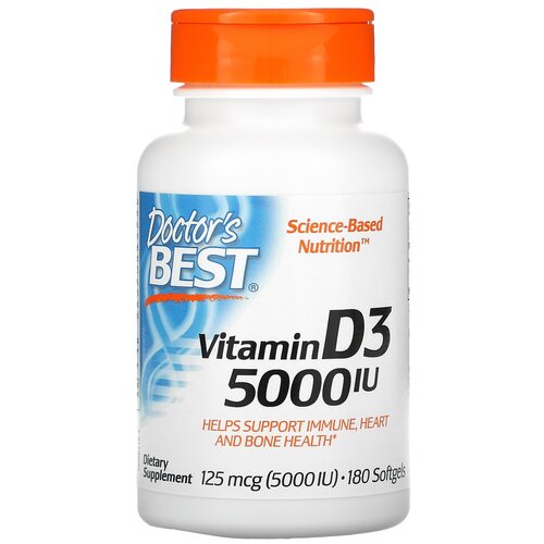 ���� Doctor's Best Vitamin D3 ����., 5000 ��, 70 �, 180 ��. ������ ������