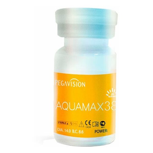 ���� ���������� ����� Pegavision Aquamax 38, 1 ��., R 8,6, D -11,5, ����������, 1 ��. ������ ������