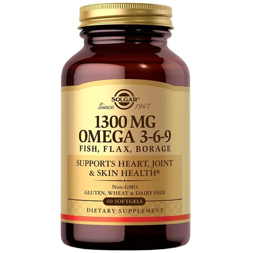 ���� Solgar Omega 3-6-9 Fish, Flax, Borage ����., 1300 ��, 278 �, 60 ��., ���� ������ ������