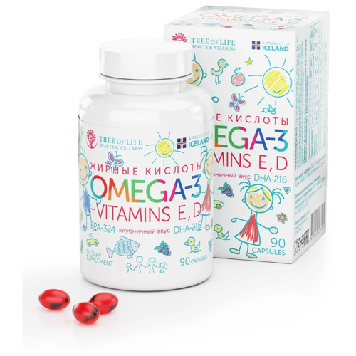 ���� Tree of Life Omega-3 + Vitamins E, D ��� ����� ����., 120 �, 90 ��., �������� ������ ������