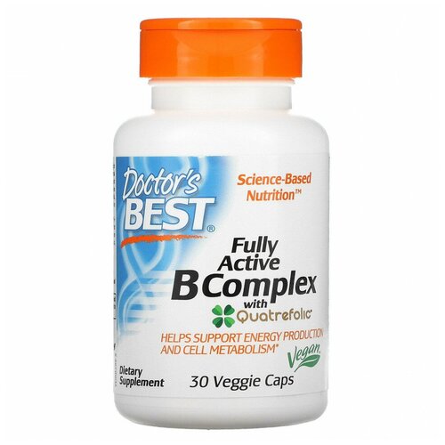  Doctor`s Best Fully Active B Complex with Quatrefolic 30   (Doctor's Best)   -     , -, 