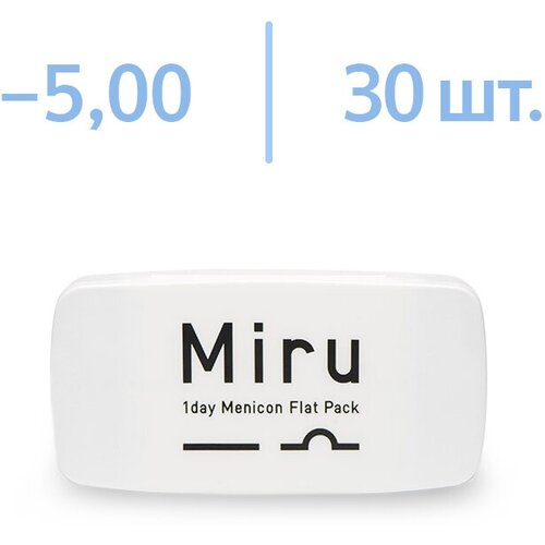 ���� ����������� ���������� ����� Menicon 1 Day Menicon Flat Pack, 30 ��., R 8,6, D -5 ������ ������