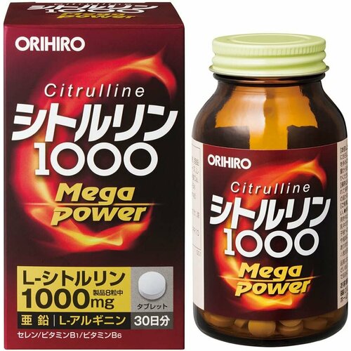 ���� Orihiro Citrulline Mega Power 1000 (240 �������� �� 30 ����) ������ ������