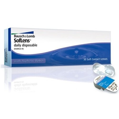 ���� ���������� ����� Bausch & Lomb Soflens Daily Disposable, 30 ��., R 8,6, D -1 ������ ������