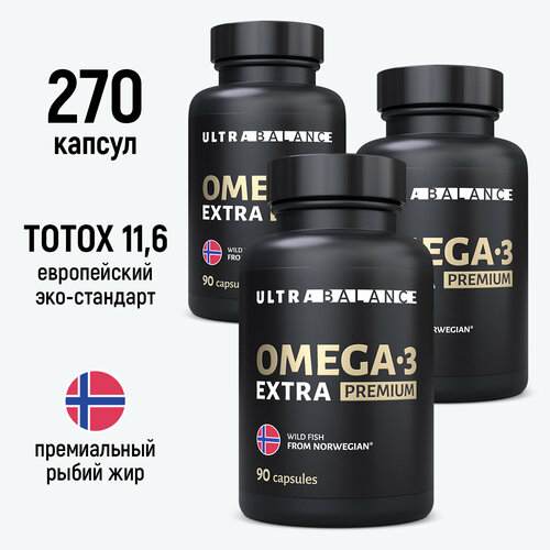 ���� Omega-3 Extra Premium ����., 200 �, 90 ��., 3 ��. ������ ������