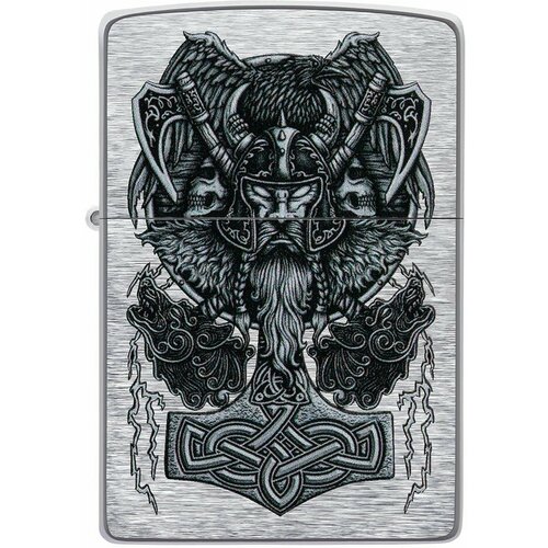     ZIPPO Classic 49777 Viking Design   Brushed Chrome -    -     , -, 