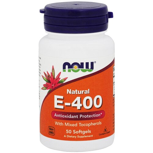 ���� ������� NOW Natural E-400 with Mixed Tocopherols, 70 �, 400 ��, 50 ��. ������ ������