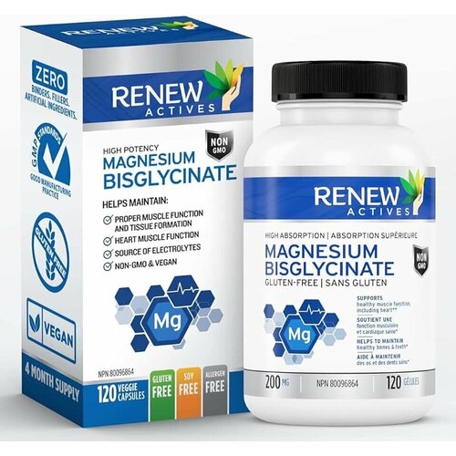 ���� Magnesium Biglycinate, Renew Actives, ������ ����������� - 200 ��, 120 ������ ������ ������