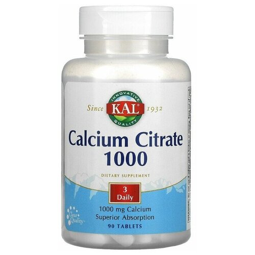  KAL Calcium Citrate 1000 mg 90 tab /    1000  90    -     , -, 