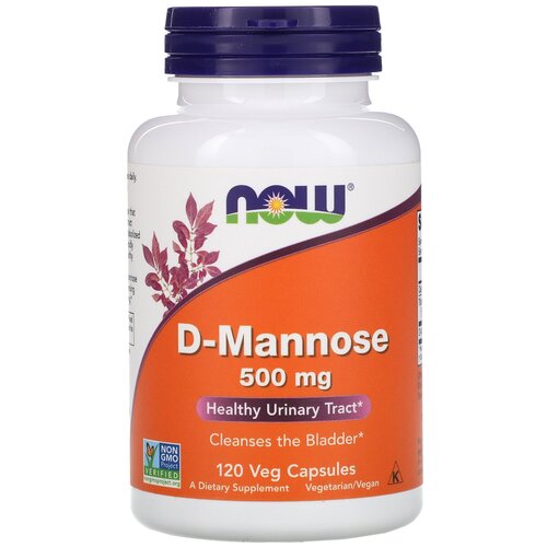  NOW Foods, D-Mannose, 500 mg, D-, 500 , 120     -     , -, 