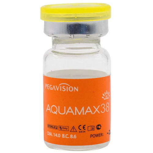 ���� ���������� ����� Pegavision Aquamax 38, 1 ��., R 8,6, D -4,75, ����������, 1 ��. ������ ������