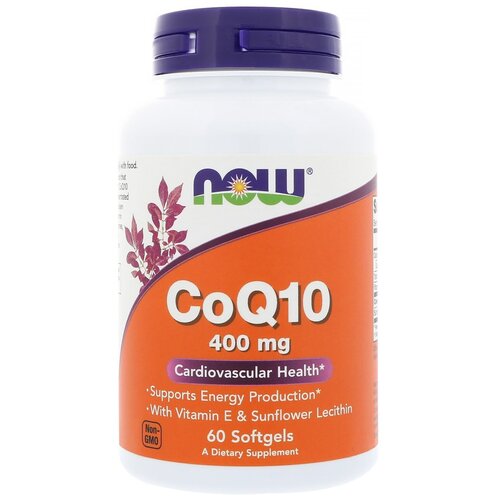 ���� NOW ������� Q10, Coenzyme Q10 400 �� + ������� �������������, ������� � - 60 ������ ������ ������