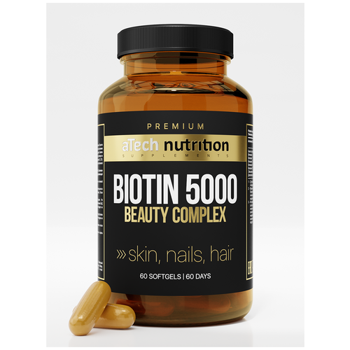 ���� ������� aTech Nutrition Premium Biotin Beauty Complex, 1.4 �, 60 ��. ������ ������