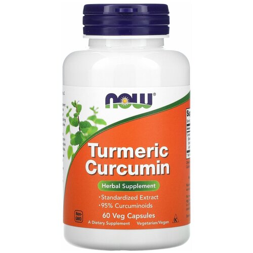 ���� NOW Foods, Turmeric Curcumin, ������� � ��������, 60 ������������ ������ ������ ������