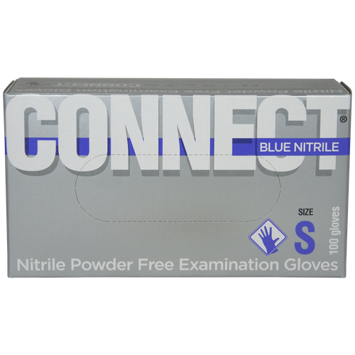 ���� �������� ��������� Connect Blue Nitrile, 50 ���, ������: S, ����: �������, 1 ��. ������ ������