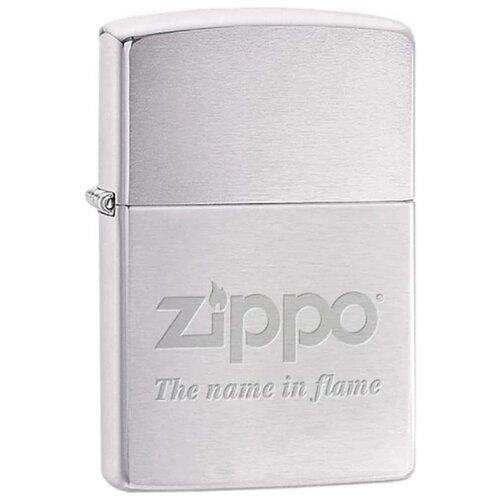     ZIPPO 200 Name in flame   Brushed Chrome   -     , -, 