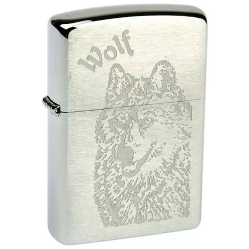     ZIPPO 200 Wolf   Brushed Chrome -    -     , -, 