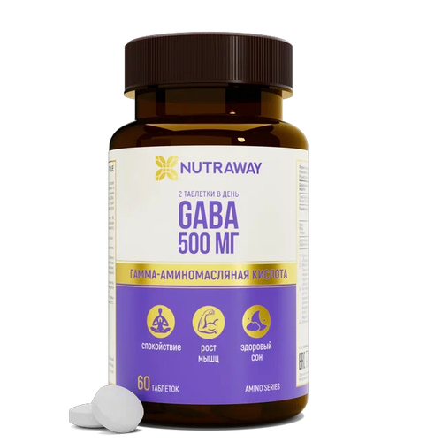 ���� ������������ �������� ������� � ���� GABA /���� 500mg NUTRAWAY 60 �������� ������ ������