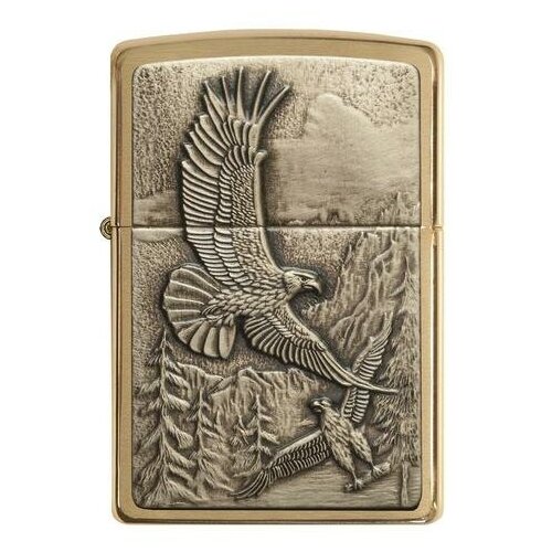  Zippo 20854 Eagles Brushed Brass  - 1 . 1 . 56    -     , -, 