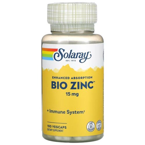  Solaray, Bio Zinc, 15 , 100     -     , -, 